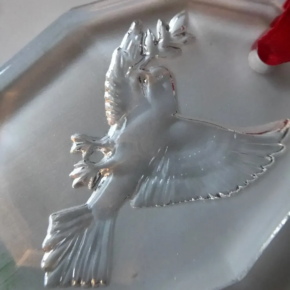 VTG Crystal Brands of Ireland Crystal Christmas Ornament - Dove of Peace